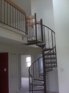 spiral stairs to the loft
