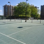 Tennis courts prior to the summer season