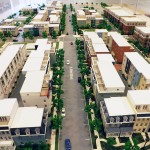 A model showing Old Town Commons on N. Alfred Street