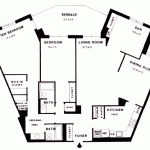 floorplan for 2BR, Model H, 1525