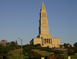 masonic temple from foot of hill