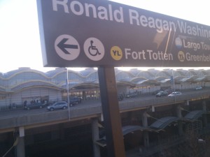 Reagan National as seen from the Metro Station