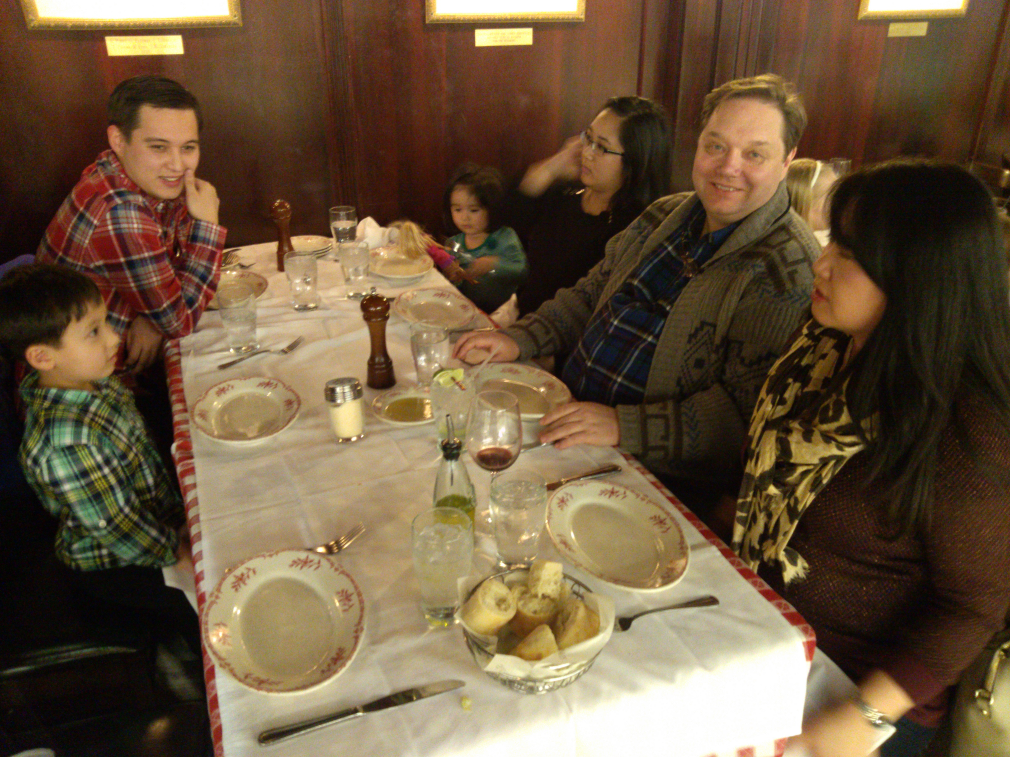 The Nesbitt's enjoy a family meal at Tysons II
