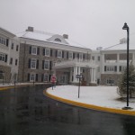A cold morning in March with a blanket of snow at the Army Navy Country Club