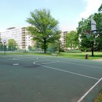 Basketball courts at River Towers