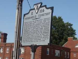 Black historical plaque