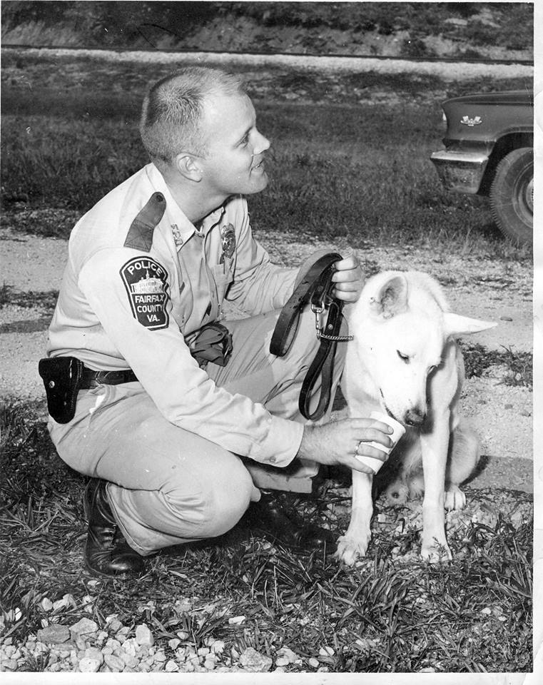 Fairfax County's very first K-9 team from the early 1960s