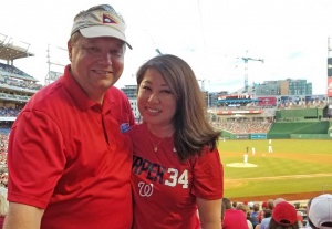 Will and Julie at a Nationals Game